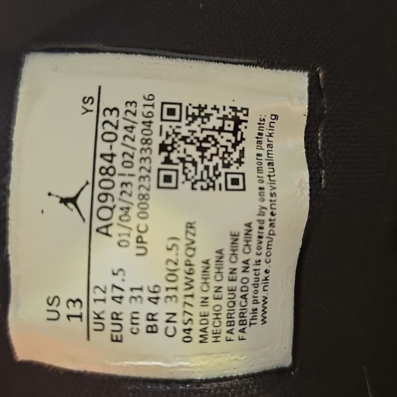 Nike Air Jordan Black and Red Hitop Sneakers Sz 13 - Picture 6 of 6